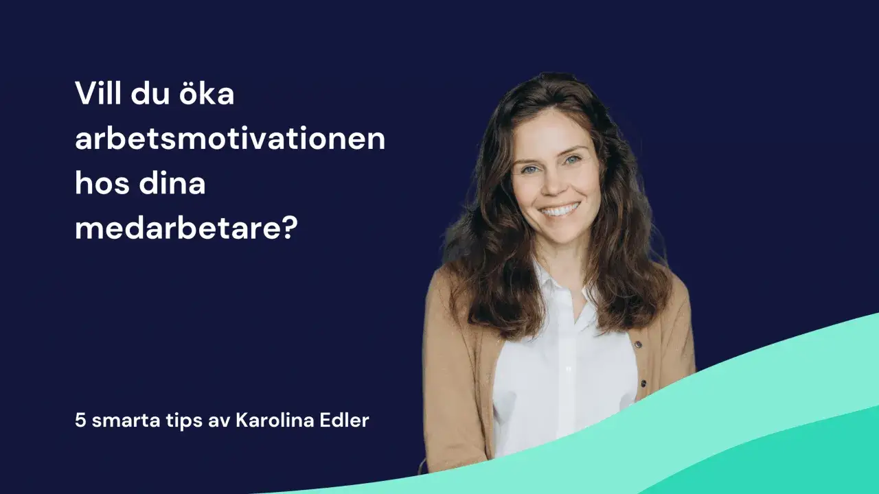 En leende kvinna med brun kofta och vit skjorta. Texten frågar: