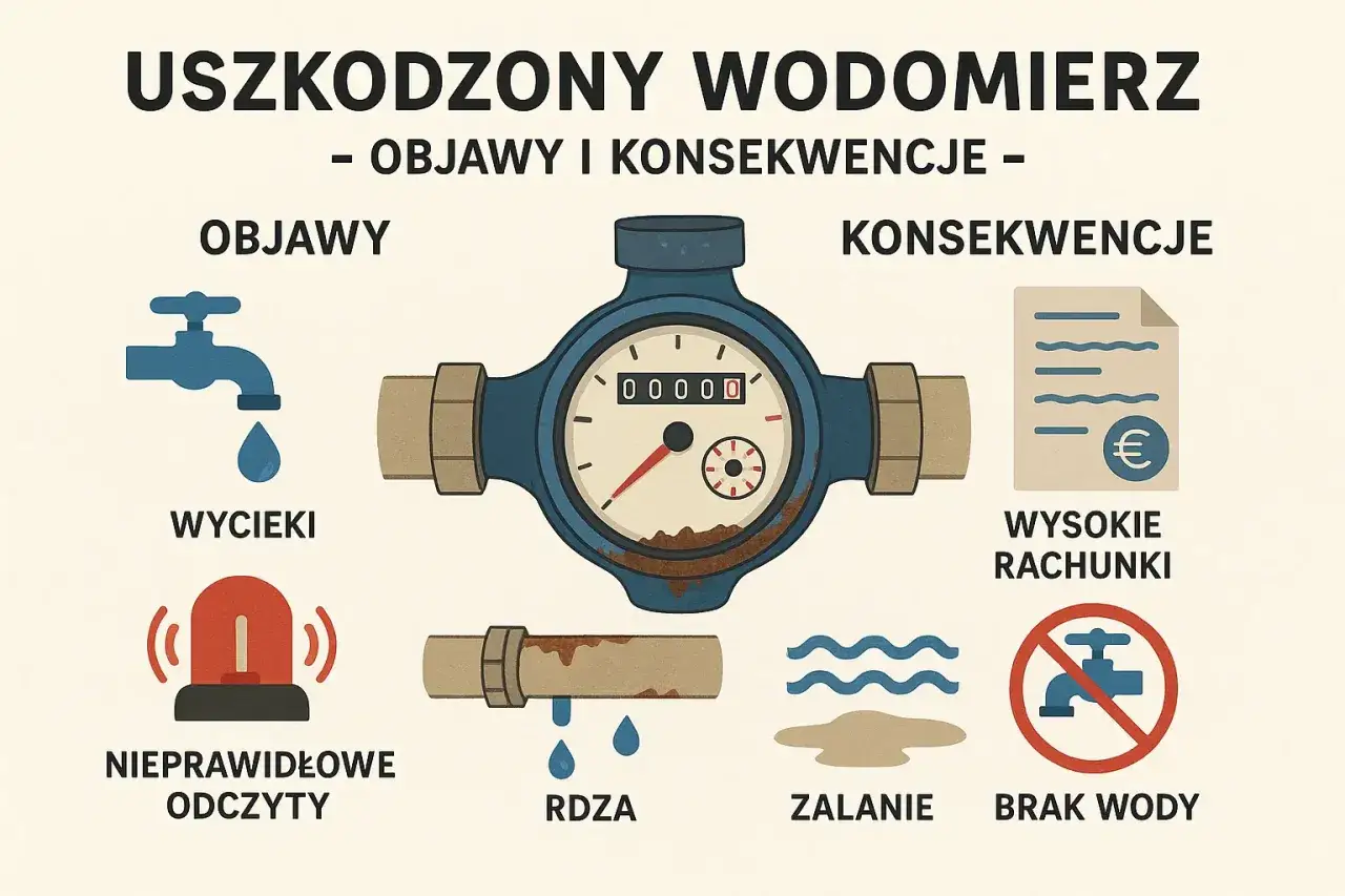 Zepsuty licznik wody prowadzi do wyciek&oacute;w, rdzy, nieprawidłowych odczyt&oacute;w, zalań i wysokich rachunk&oacute;w.