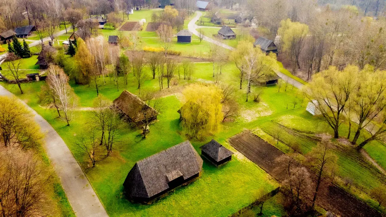 Górnośląski Park Etnograficzny Chorzów panorama