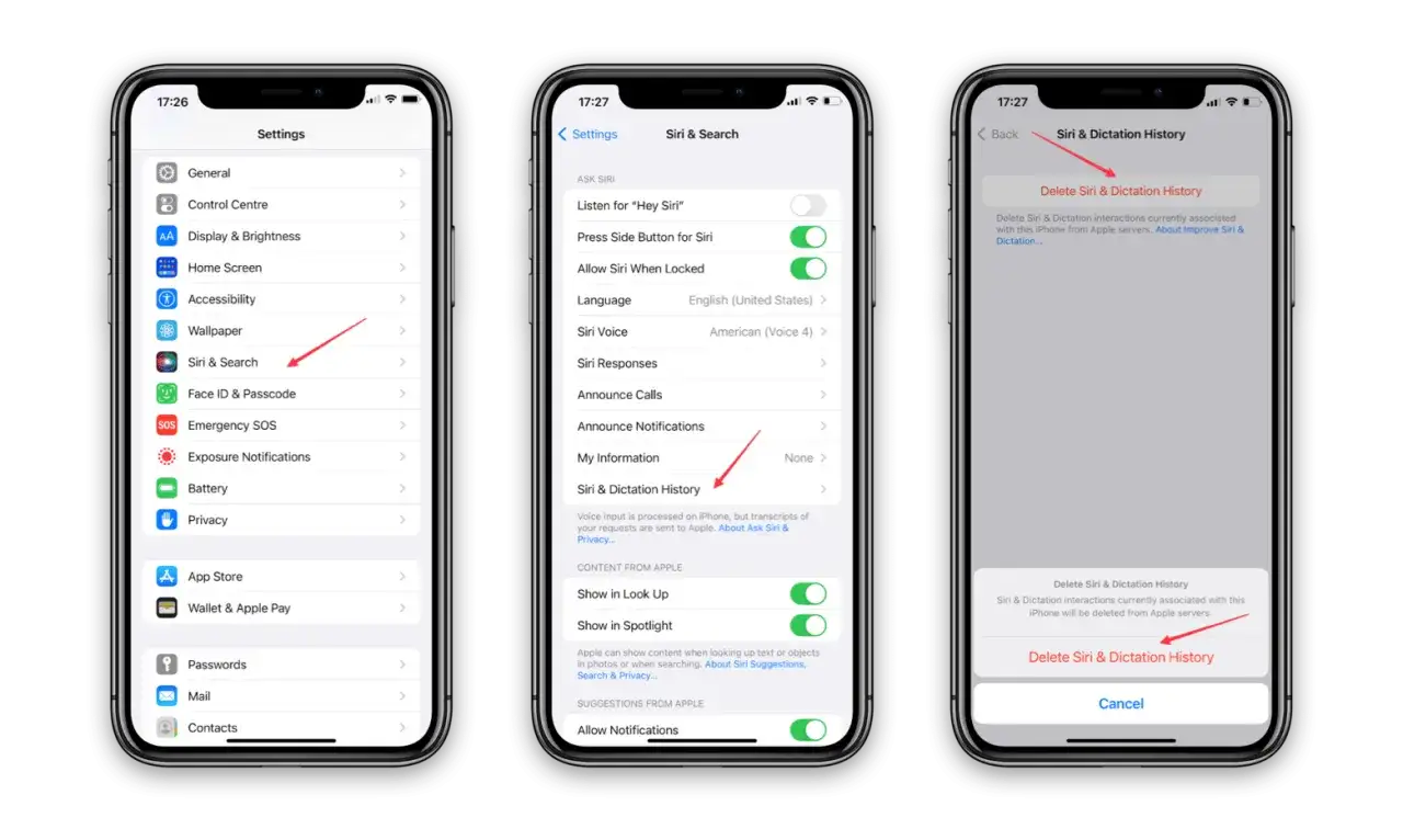 Jak usunąć historię przeglądania w telefonie? Kroki pokazują, jak wyczyścić historię Siri i dyktowania na iPhonie.