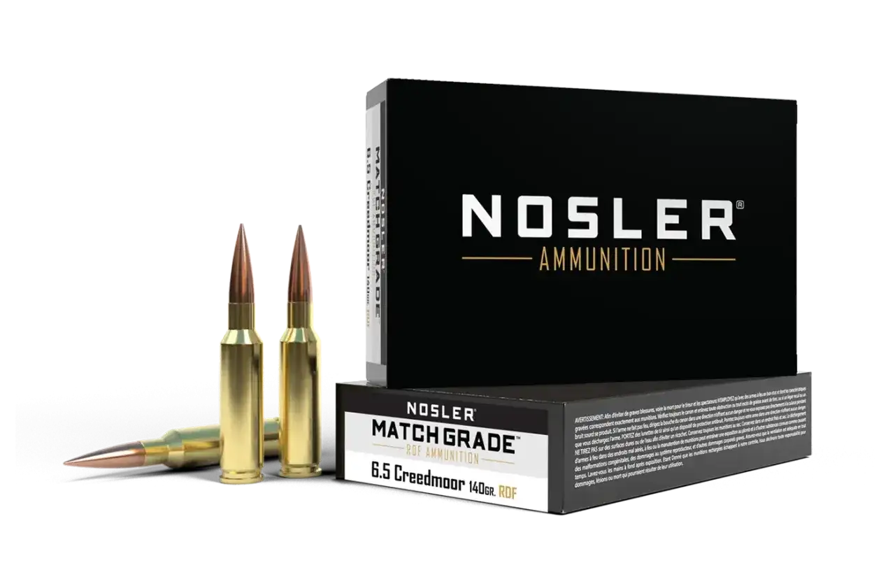 Nab&oacute;j 6.5 Creedmoor 140gr RDF od Nosler Match Grade, gotowy do precyzyjnego strzelania.