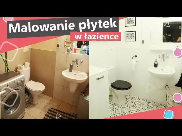 Malowanie płytek łazienkowych przed i po