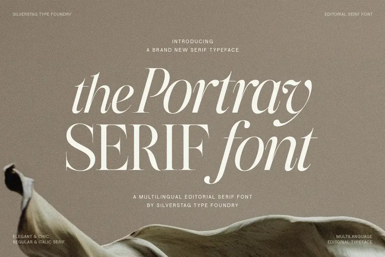 Elegancki, nowy krój pisma **serif**