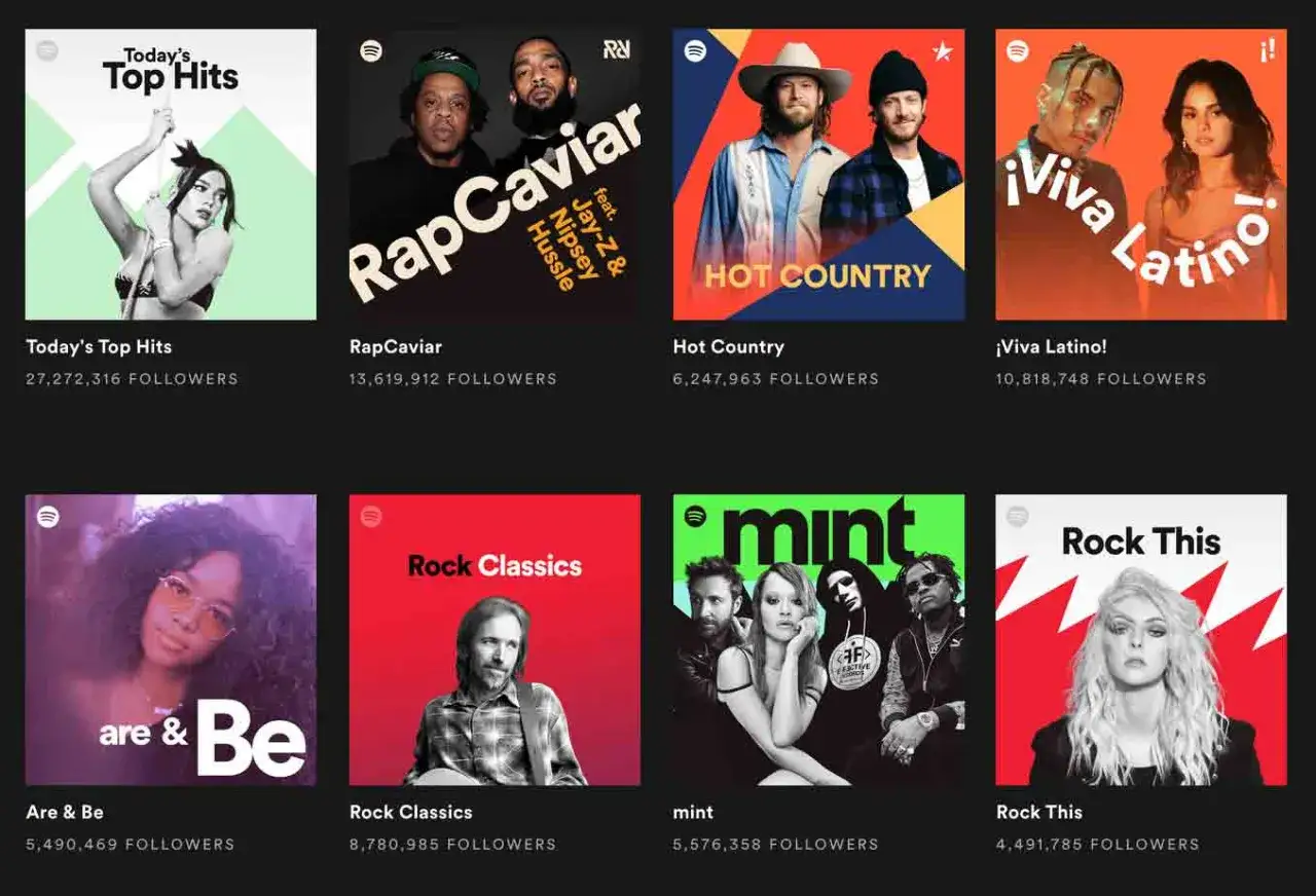 Spotify playlists like
