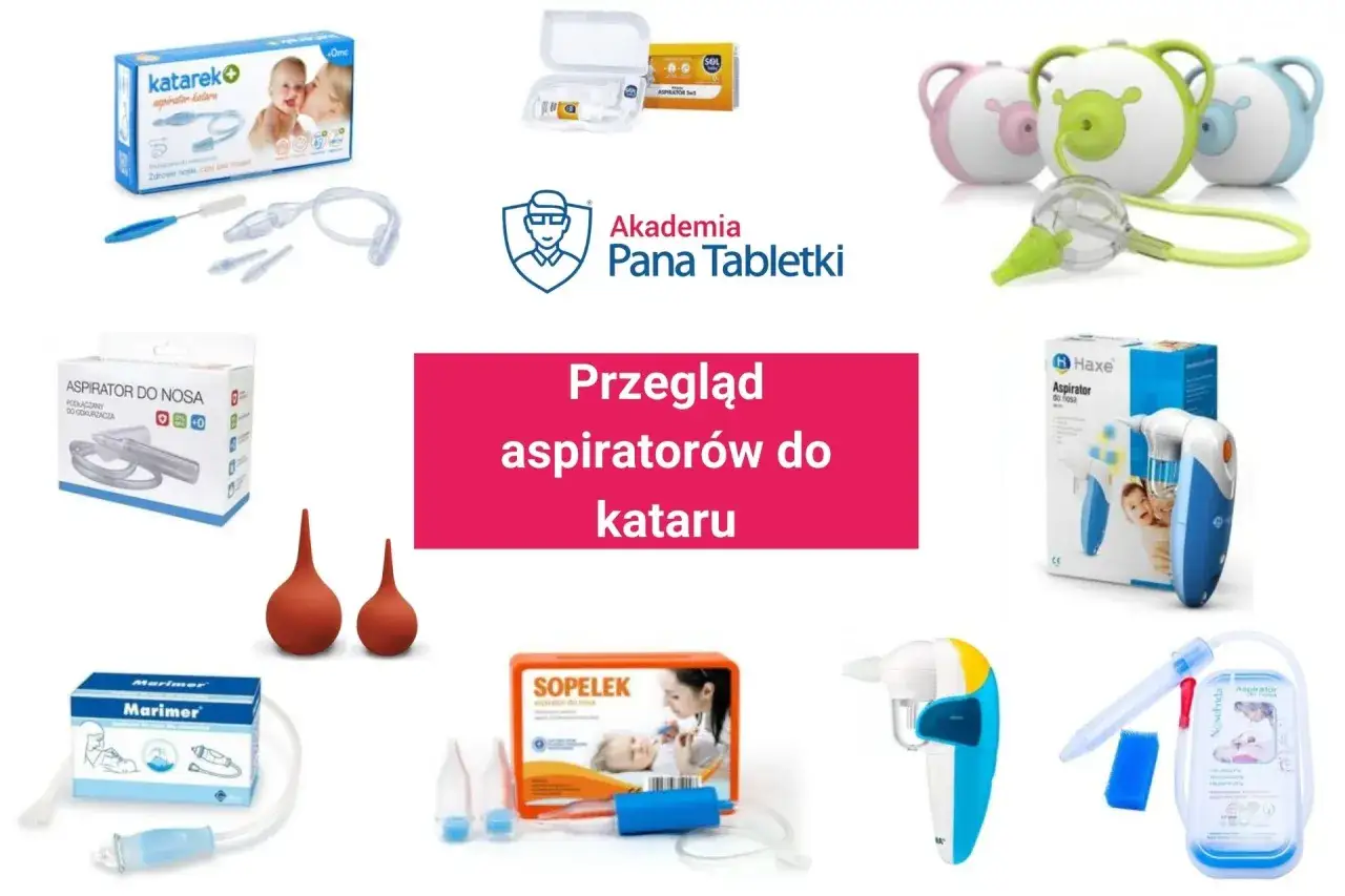 Różnorodne modele aspiratorów do nosa, od prostych gruszek po elektryczne urządzenia, pomagają w walce z katarem u dzieci.