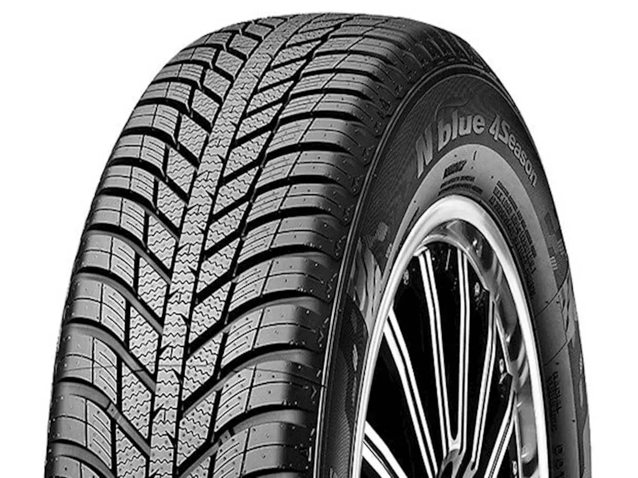 Opona Nexen N blue 4Season z bieżnikiem zimowym, gotowa na każde warunki drogowe.