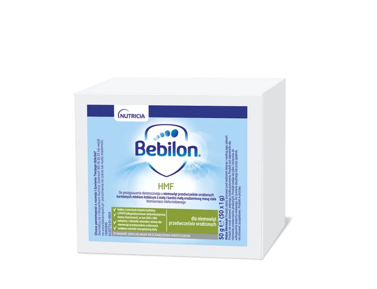 Bebilon Prosyneo HA 3 do kiedy? Opakowanie Bebilon HMF dla niemowląt przedwcześnie urodzonych, 50g.