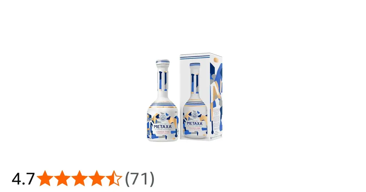 Elegancka butelka Metaxy Grande Fine, kolekcjonerska edycja. Dowiedz się, metaxa co to za grecki trunek.