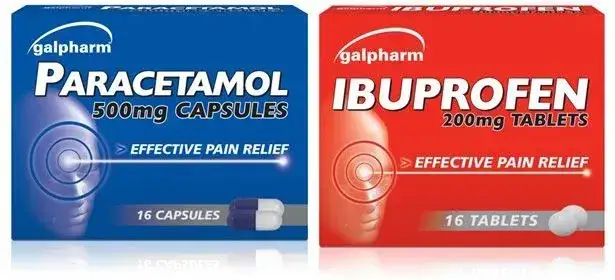 Por&oacute;wnanie opakowań paracetamolu i ibuprofenu