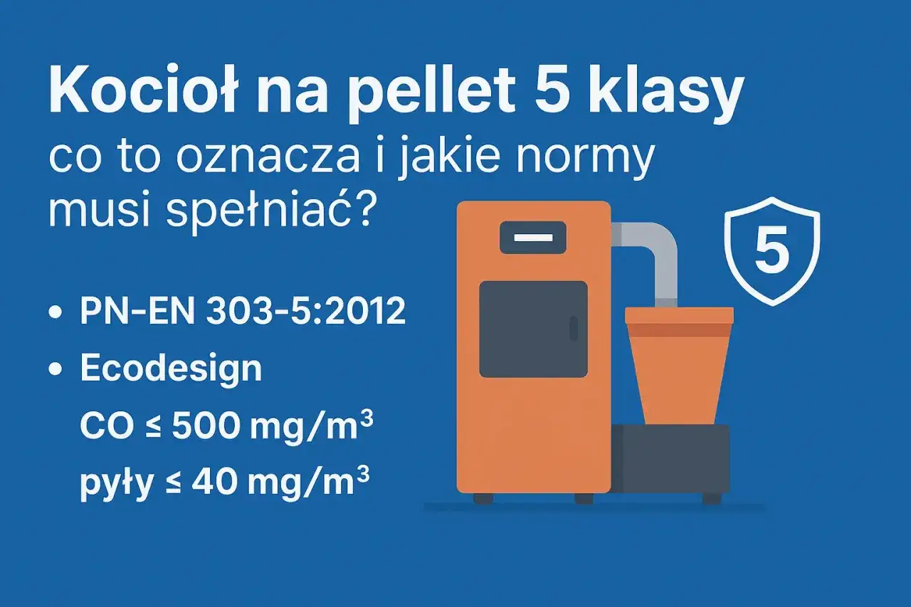 Kocioł na pellet 5 klasy: co to oznacza? Wymagania norm PN-EN 303-5:2012, Ecodesign, emisja CO i pyłów.