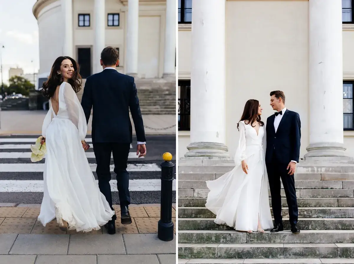 Fotograf z aparatem na ślubie cywilnym