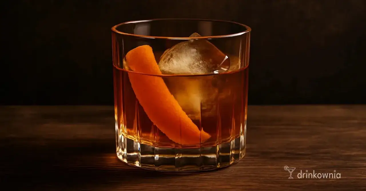 klasyczny koktajl Old Fashioned w szklance