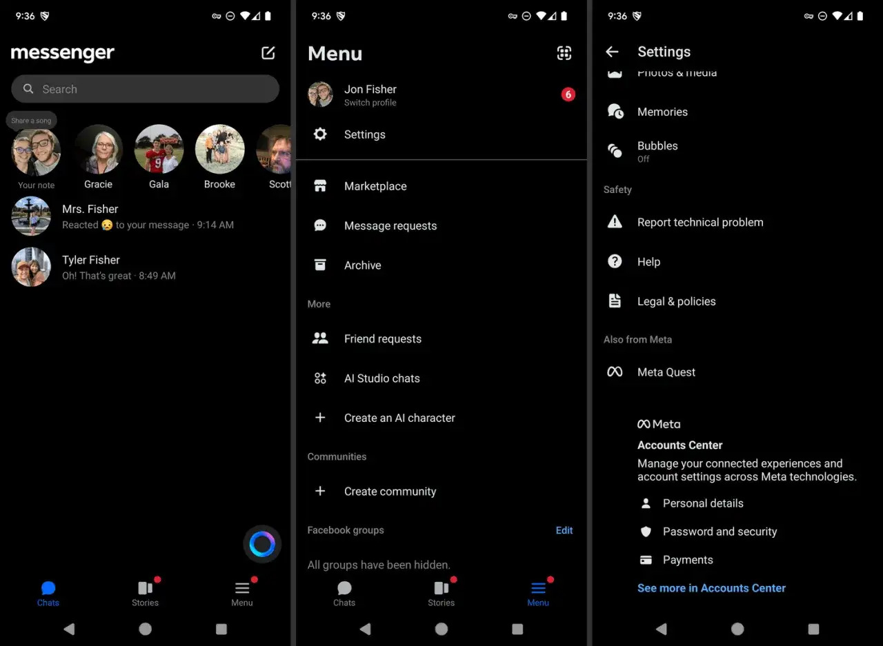 Jak przywrócić zarchiwizowany czat na Messengerze? Menu > Archiwum.