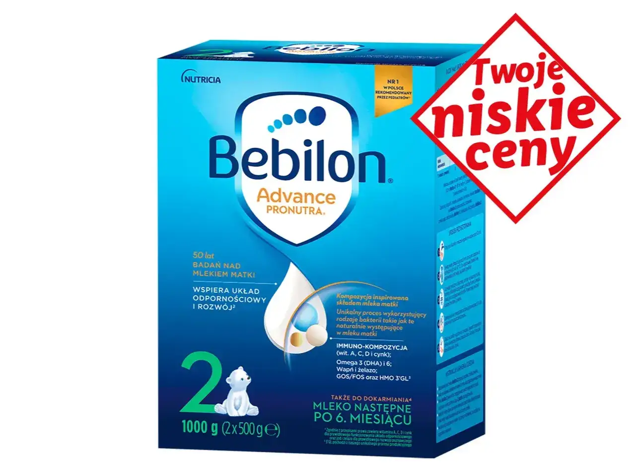 Bebilon 2 od kiedy? Mleko następne po 6. miesiącu, inspirowane mlekiem matki, z witaminami i minerałami.