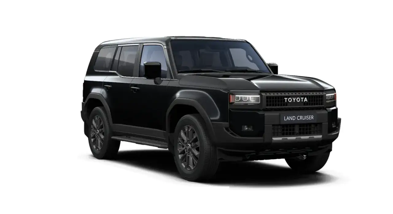 Negro Toyota Land Cruiser, un veh&iacute;culo robusto ideal para cualquier aventura. Su dise&ntilde;o imponente y su legendaria fiabilidad lo hacen perfecto para explorar.