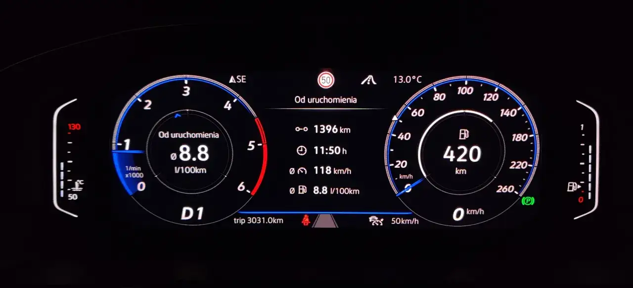 Passat B8 zasięg na pełnym baku