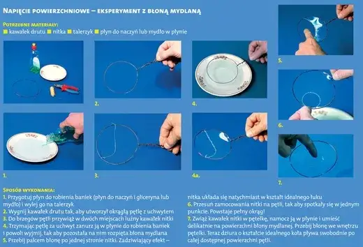 Modyfikacje eksperymentu z napięciem powierzchniowym