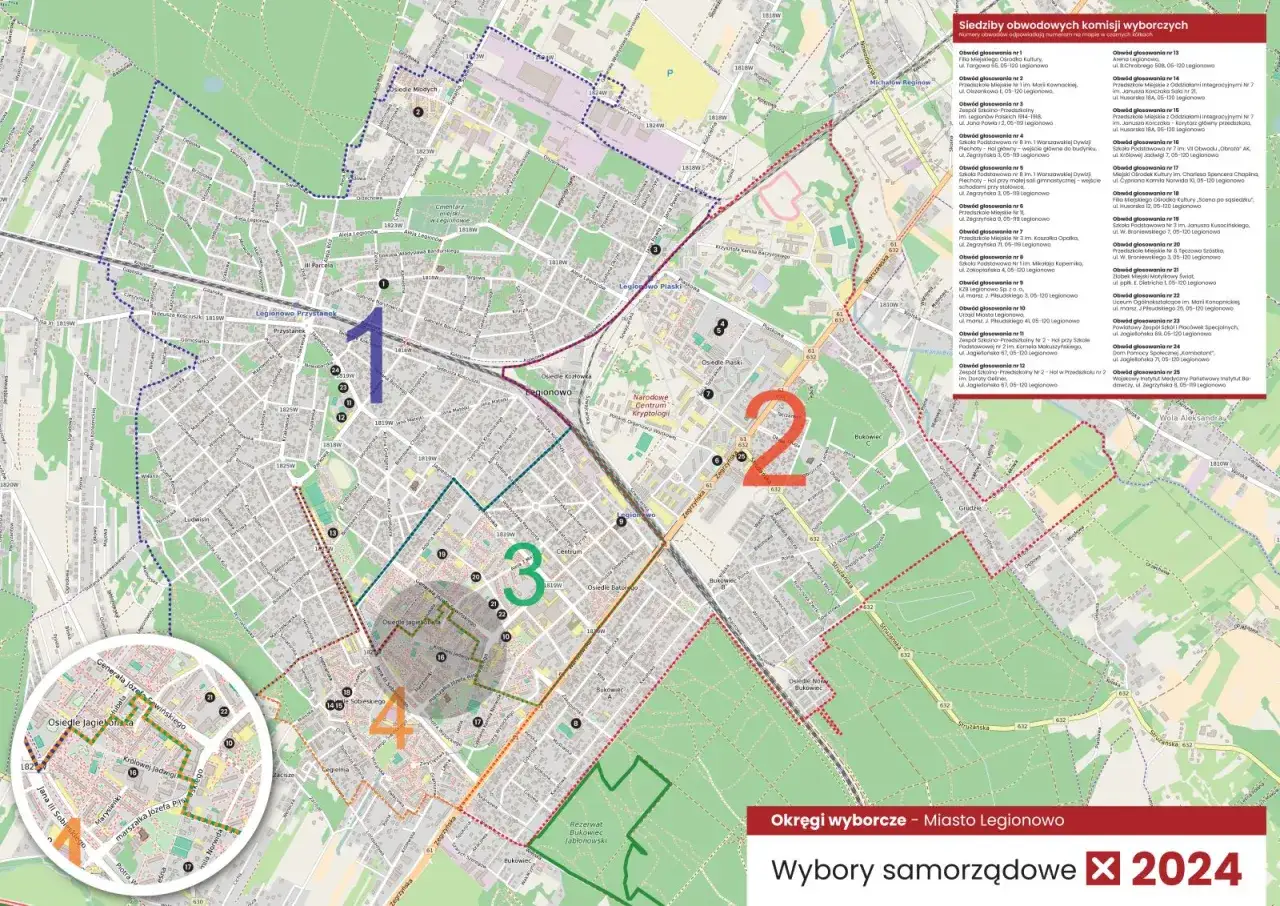 Mapa Legionowa Kozietulskiego 9 Sobieskiego 47