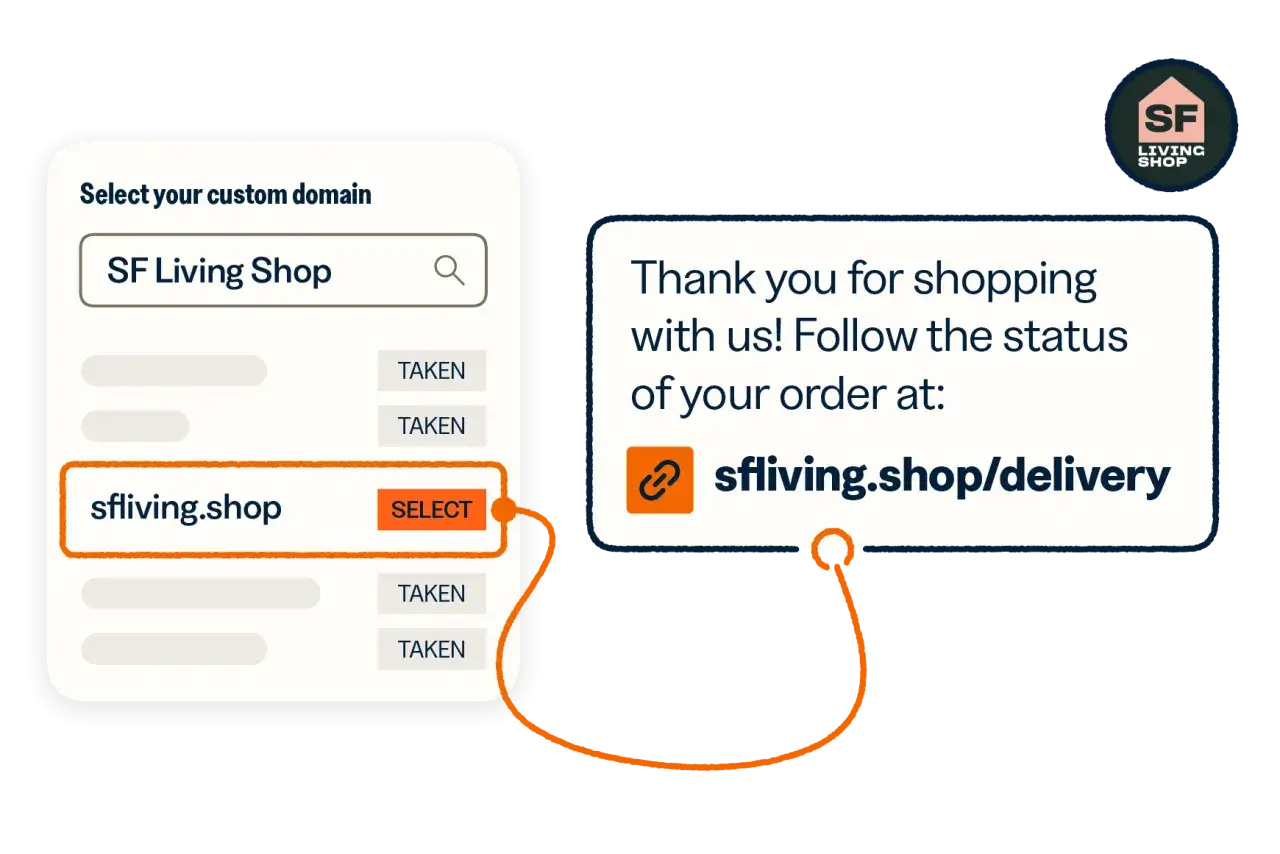 Wybieranie domeny sflliving.shop do skracania linków z własną nazwą. Dziękujemy za zakupy!