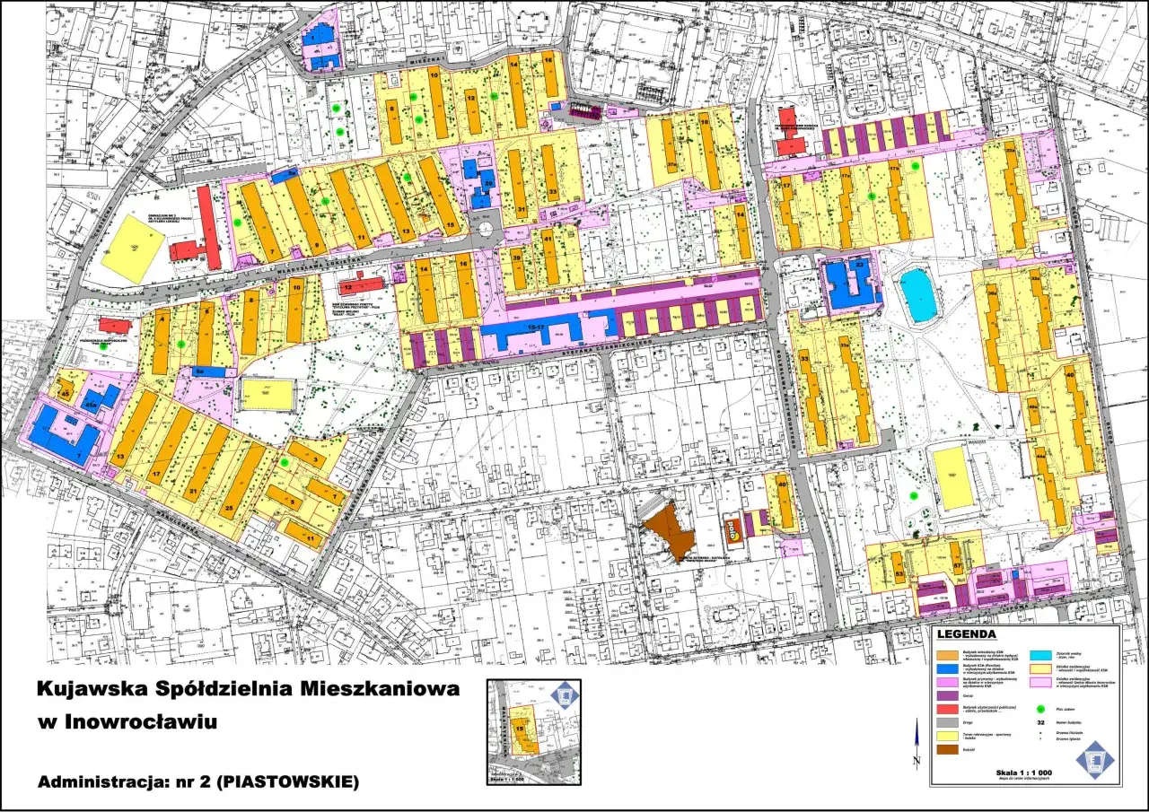 spółdzielnie mieszkaniowe w Polsce mapa