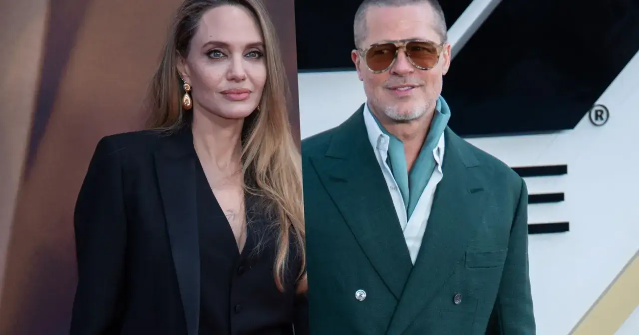 Angelina Jolie i Brad Pitt, jej były mąż, na czerwonym dywanie.