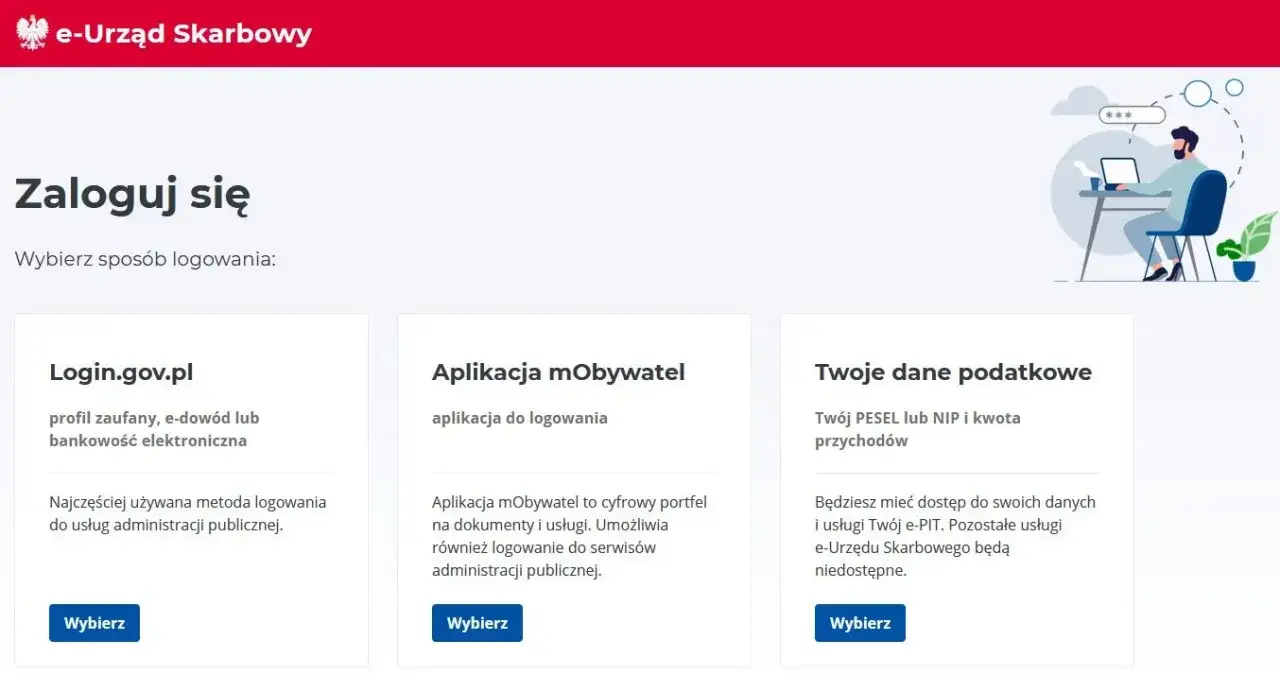 e-Urząd Skarbowy strona logowania Profil Zaufany