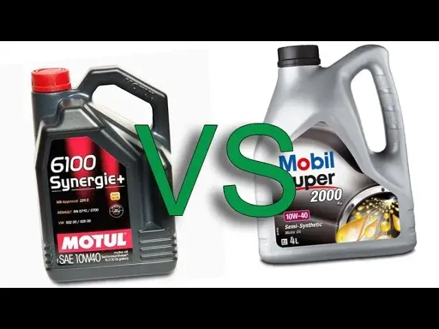 oleje silnikowe Mobil Motul porównanie butelek