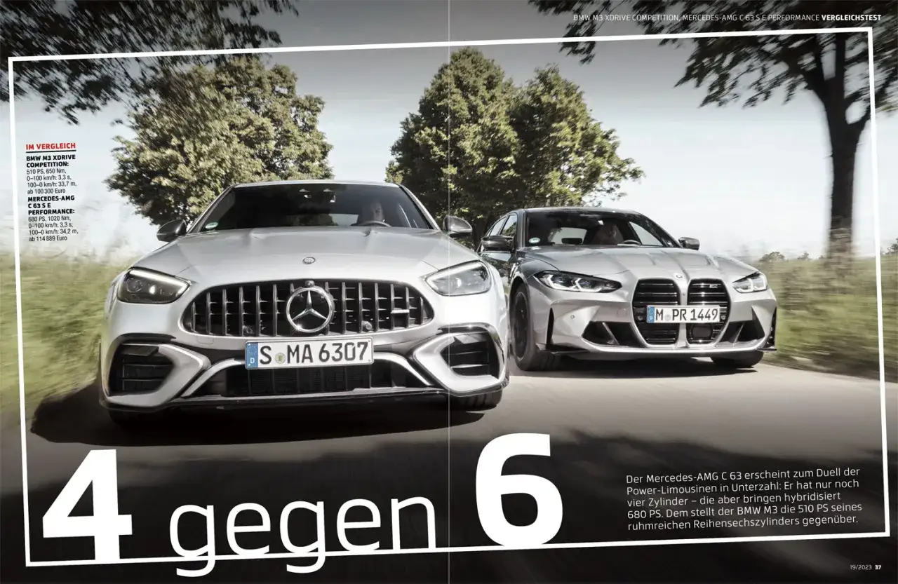 Mercedes-AMG C63 S E Performance vs BMW M3 G80