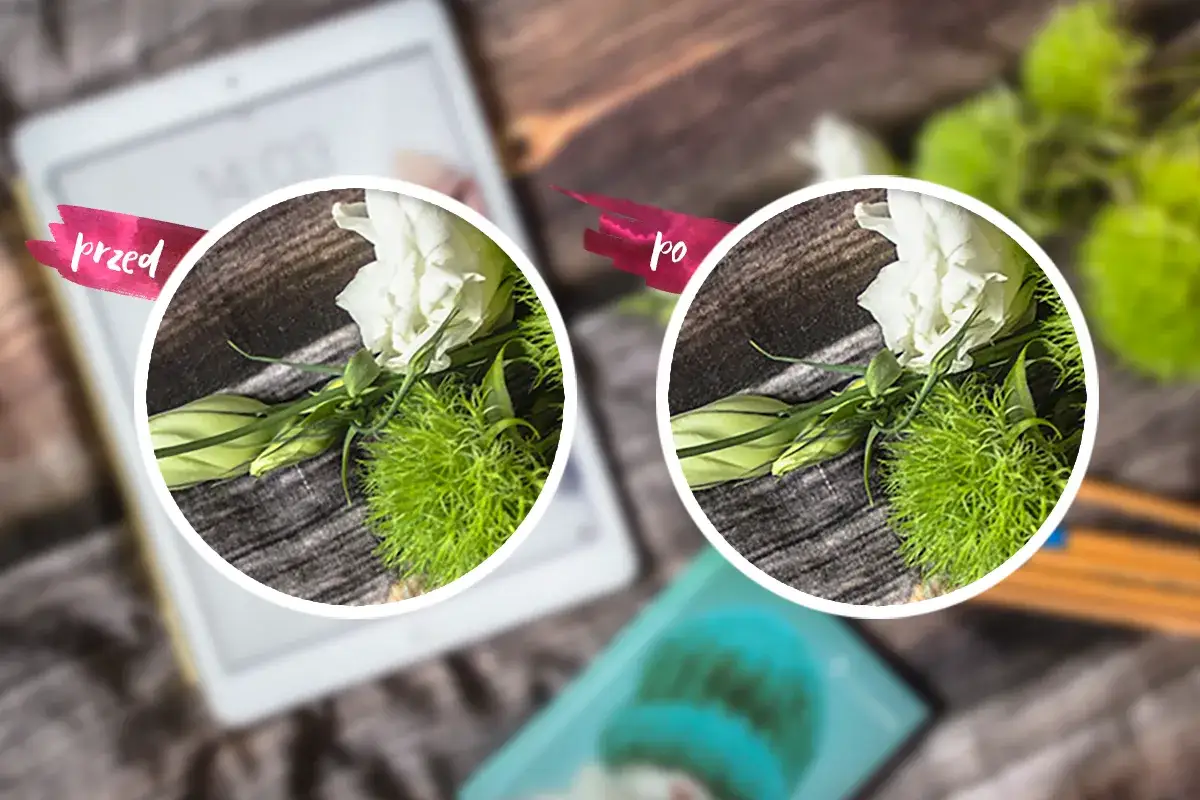 Filtr g&oacute;rnoprzepustowy Photoshop przykład