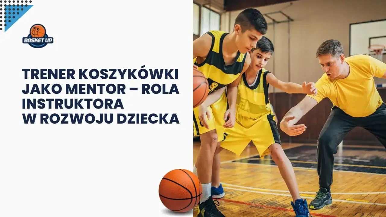 trener koszykówki dzieci uśmiechnięty