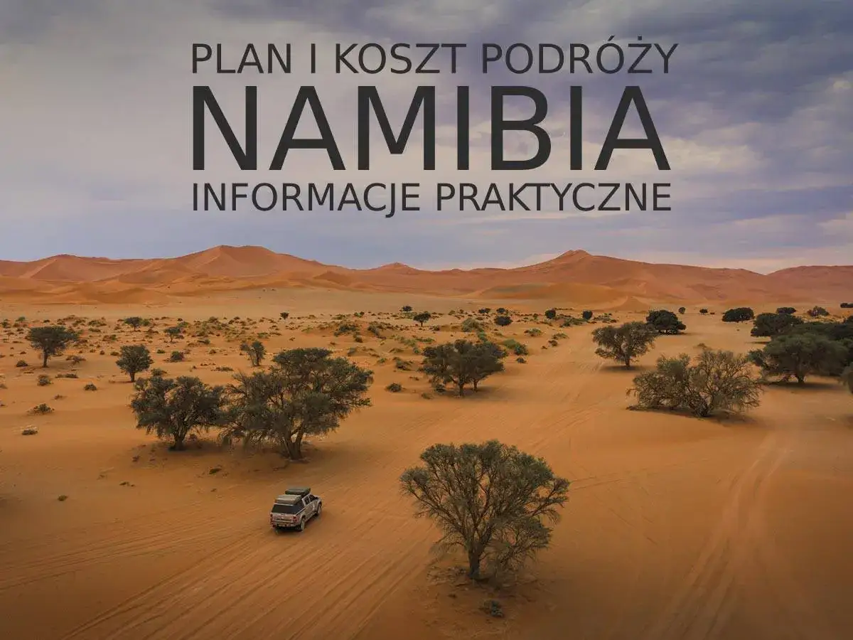 Pustynia Namib, terenówka i tekst 