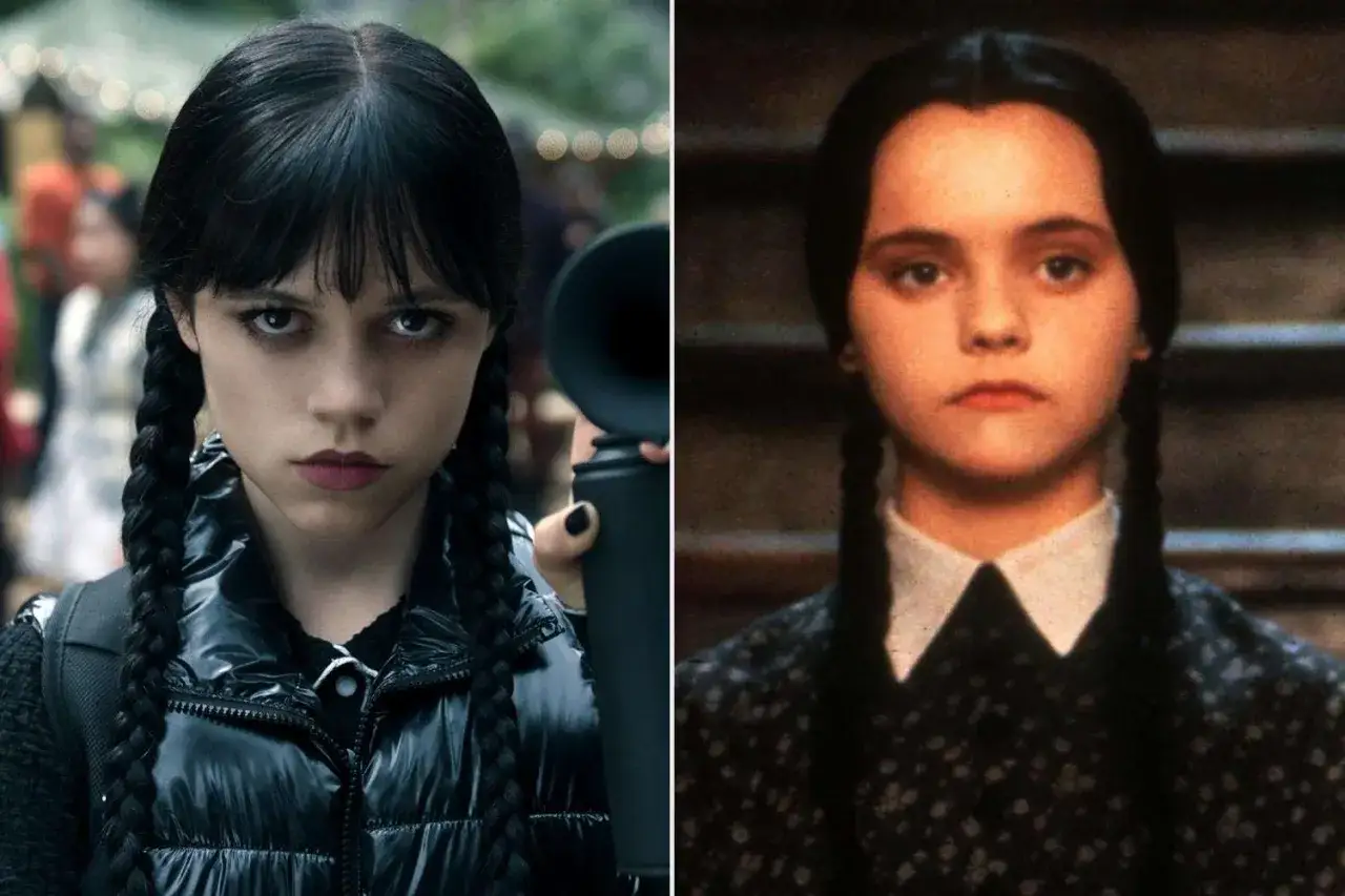 Dwie Wednesday Addams: Jenna Ortega z serialu i Christina Ricci z filmu. Porównanie obsady Rodziny Addamsów.