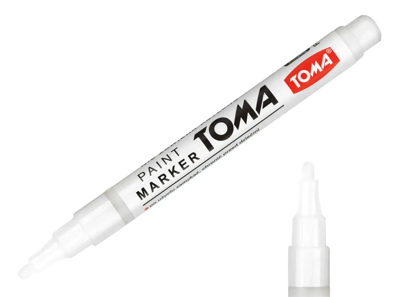Marker olejowy TOMA do malowania, pisania, znakowania. Idealny do tworzenia trwałych napis&oacute;w i zdobień na r&oacute;żnych powierzchniach.