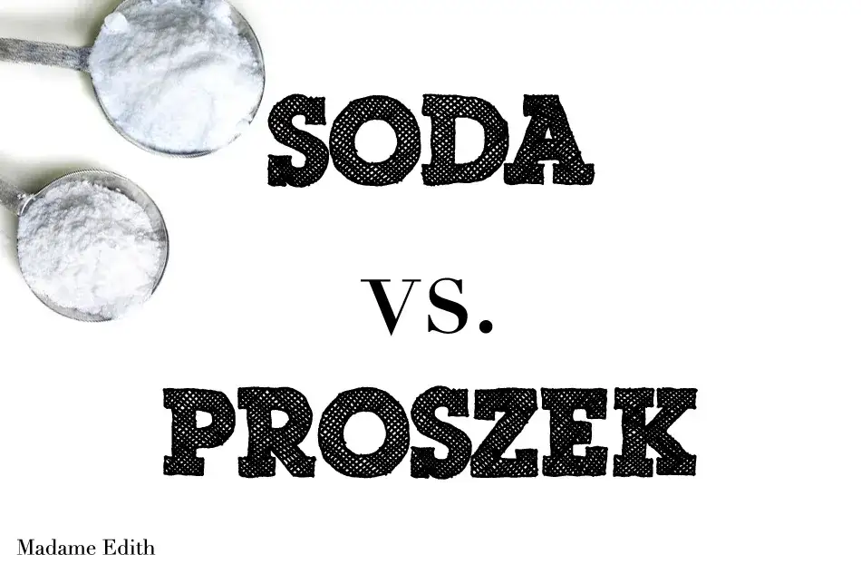 różnica soda proszek do pieczenia infografika