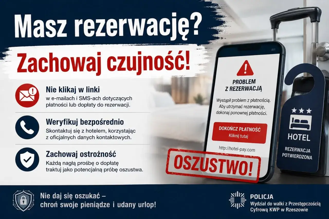 Masz rezerwację? Zachowaj czujność! Nie klikaj w linki, weryfikuj dane hotelu. Czy booking jest bezpieczny? Uważaj na oszustwa!