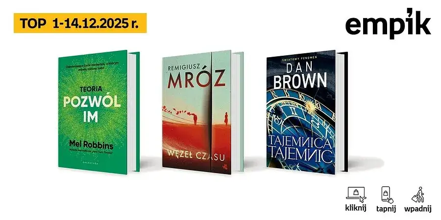 okładki bestsellerowych książek Empik styczeń 2026