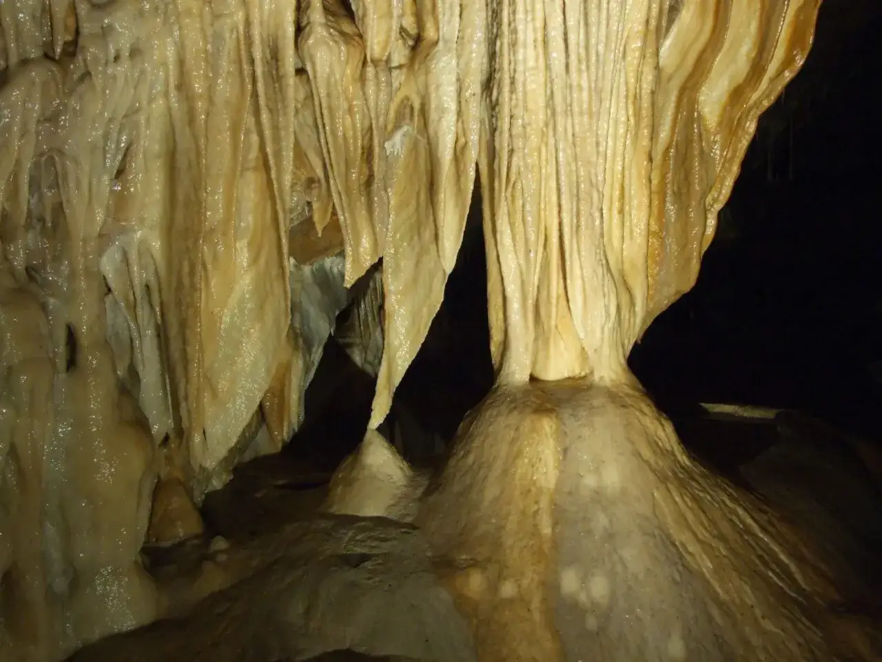 W jaskini niedźwiedzia czas zwiedzania. Stalaktyty i stalagmity tworzą niezwykłe formacje skalne, jakby zastygłe w czasie.