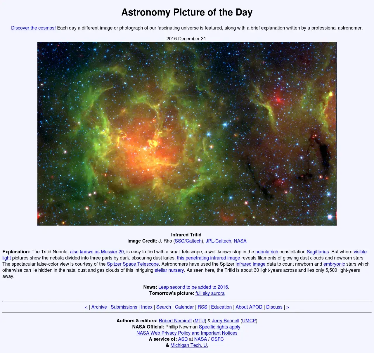 Strona główna archiwum Astronomy Picture of the Day NASA