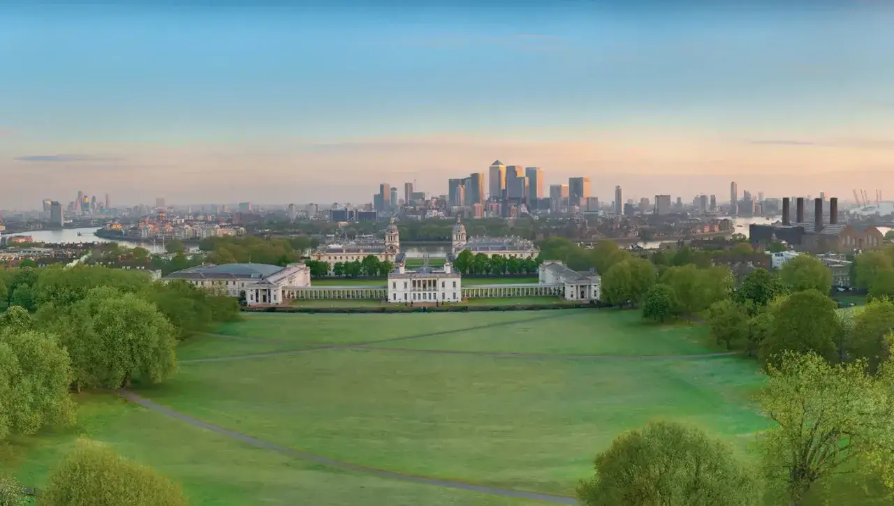 Greenwich Park view London skyline