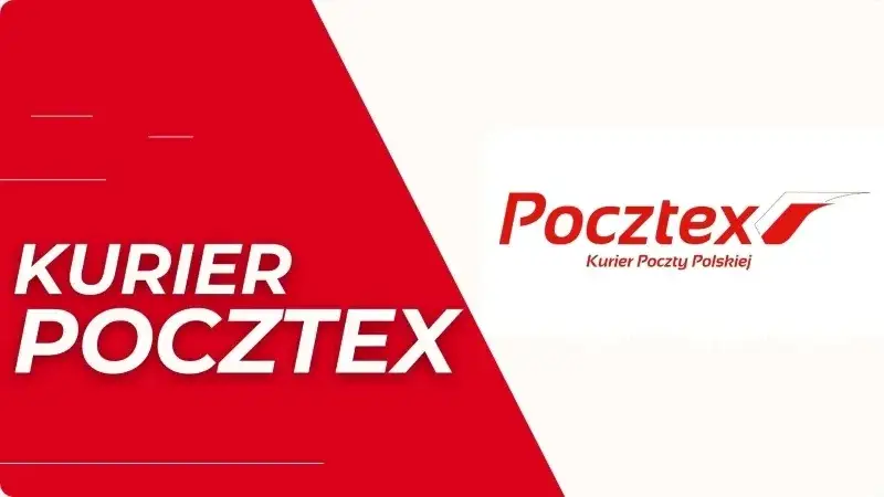 Kurier Pocztex dostarczający paczkę do domu