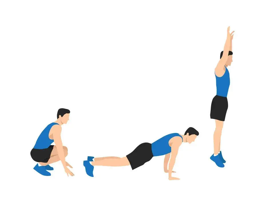Osoba wykonująca burpees w treningu CrossFit