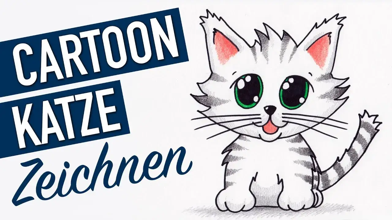 Katze zeichnen einfach schritt für schritt comic