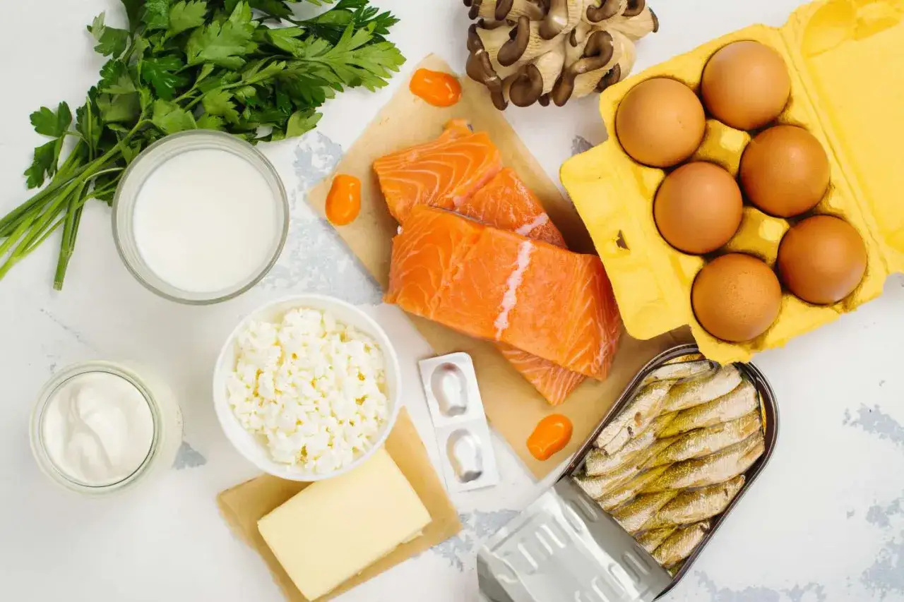Fisk, ägg, mejeriprodukter och svamp – bra källor till D-vitamin för en stark kropp.