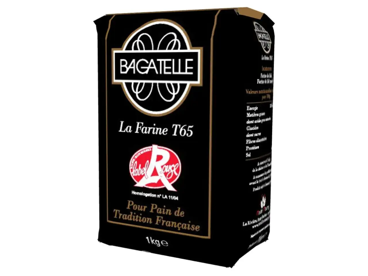 Sac de farine Bagatelle La Farine T65, id&eacute;ale pour le pain de tradition fran&ccedil;aise. Ce type de farine t65 c'est quoi ? C'est une farine semi-compl&egrave;te.