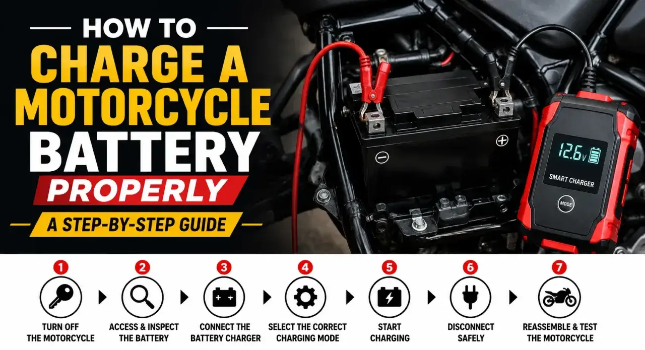 Gu&iacute;a paso a paso para cargar bateria moto. Conecta el cargador inteligente a la bater&iacute;a de tu motocicleta para mantenerla lista.