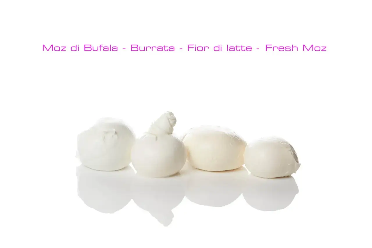 F&auml;rska ostar som buffelmozzarella, burrata och fior di latte, perfekta som ost till napolitansk pizza.