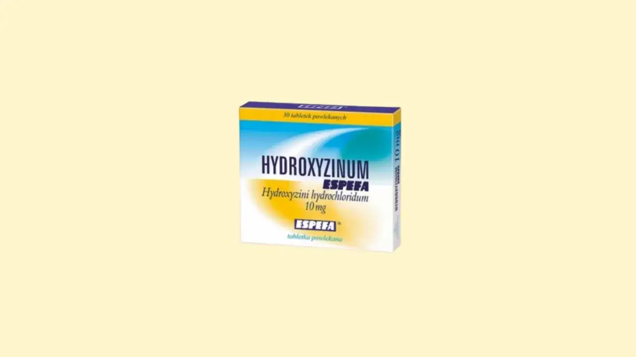 Opakowanie leku Hydroxyzineum 10 mg, zawierające 30 tabletek powlekanych.