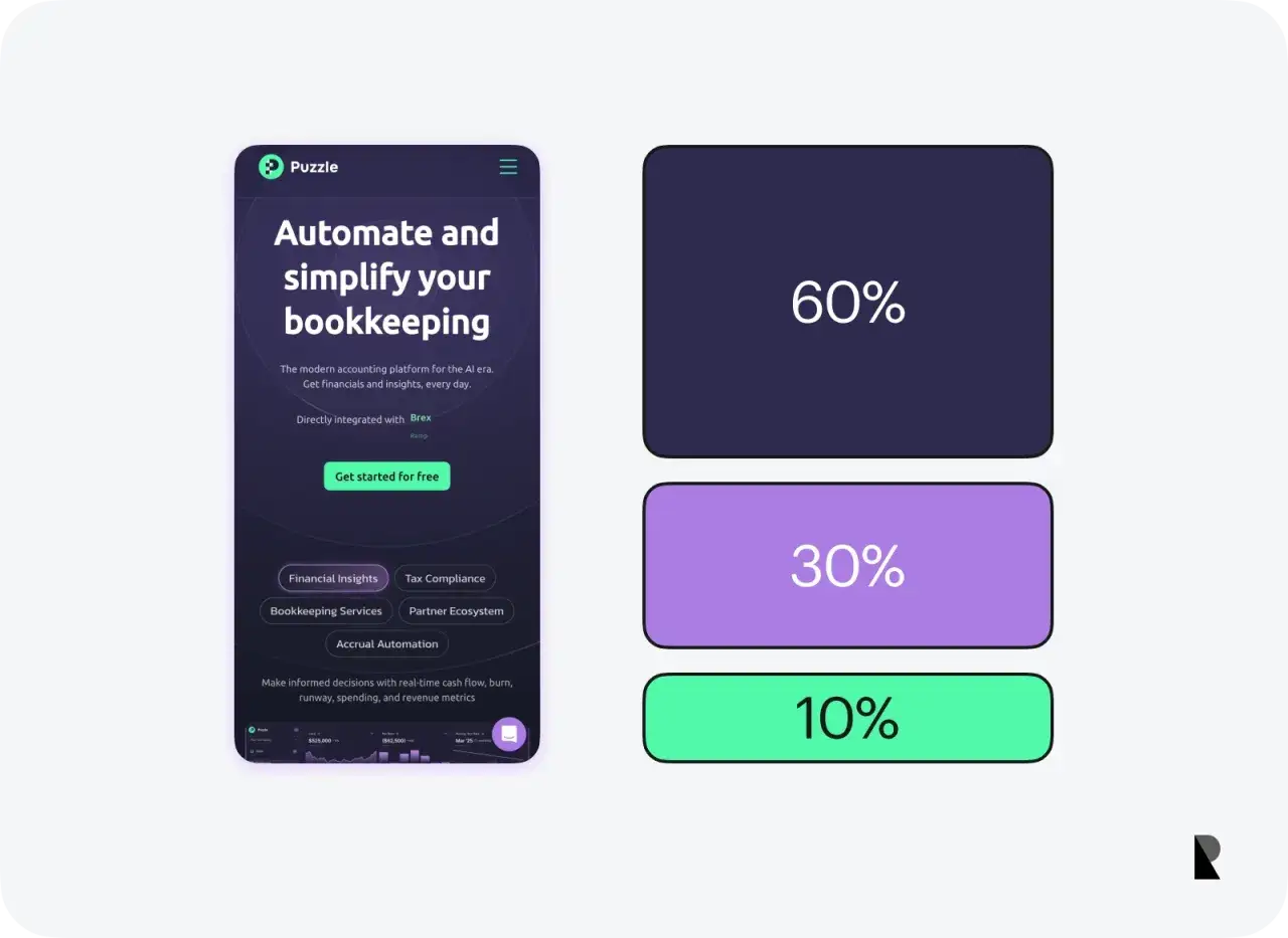 A dark purple app screen shows