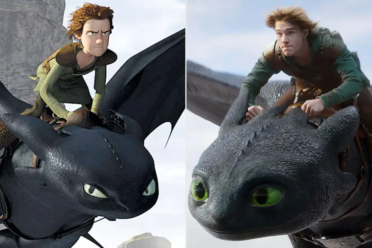 Hiccup i Szczerbatek w animacji i w wersji aktorskiej. Czy to zapowiedź 