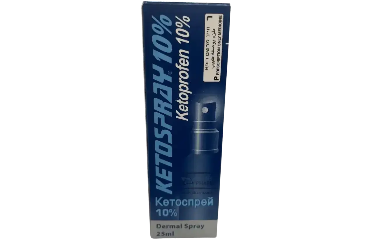 Opakowanie Ketospray Forte 10% z ketoprofenem, spray na skórę.